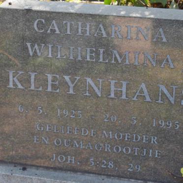 KLEYNHANS Catharina Wilhelmina 1925-1995