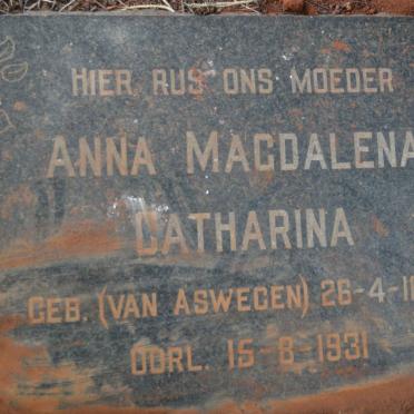 KOK Anna Magdalena Catharina nee VAN ASWEGEN 1872-1931