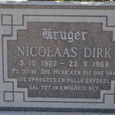 KRUGER Nicolaas Dirk 1902-1968