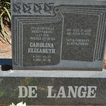 LANGE Carolina Elizabeth, de 1937-2000