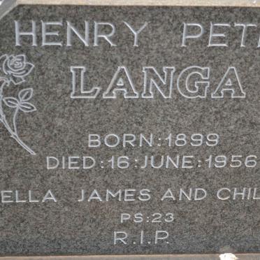 LANGA Henry Peter 1899-1956