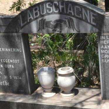 LABUSCHAGNE Izak 1895-1974 &amp; Regina Maria Cornelia 1904-1997