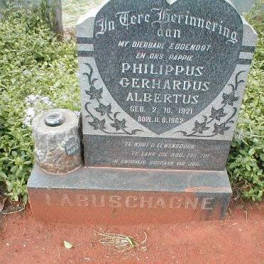 LABUSCHAGNE Philippus Gerhardus  Albertus 1921-1962