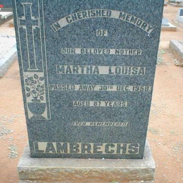 LAMBRECHS Martha Louisa -1958