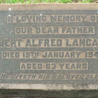 LANCASTER Robert Alfred -1940 &amp; Rosa Elizabeth -1929