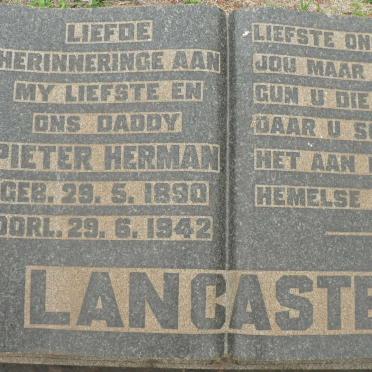 LANCASTER Pieter Herman 1890-1942