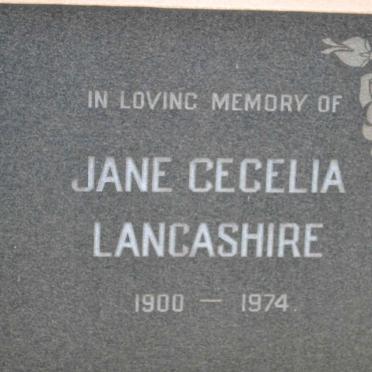 LANCASHIRE Jane Cecelia 1900-1974