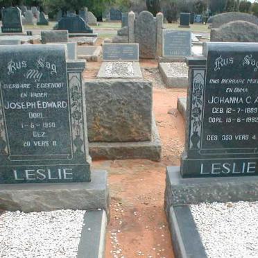 LESLIE Joseph Edward -1950 &amp; Johanna C.A. 1889-1992