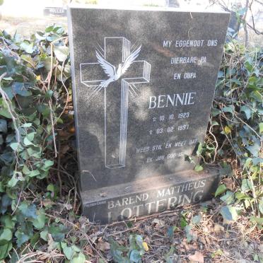 LOTTERING Barend Mattheus 1923-1997