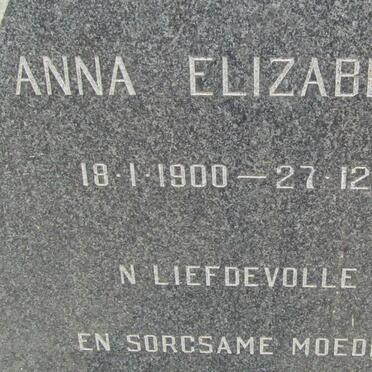 LUBBE Anna Elizabeth 1900-1982