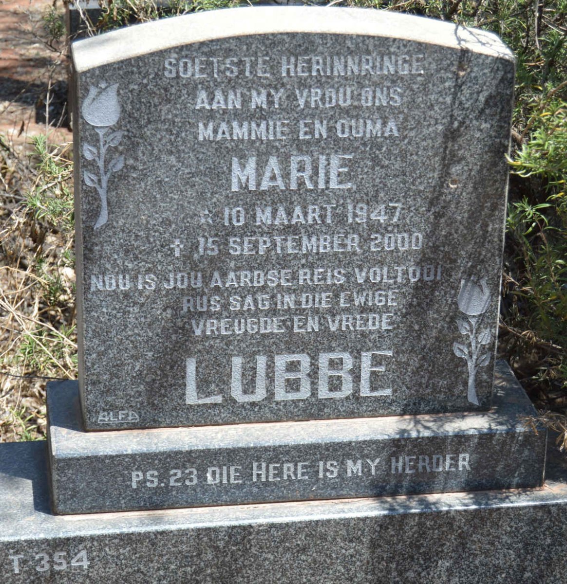 LUBBE Marie 1947-2000
