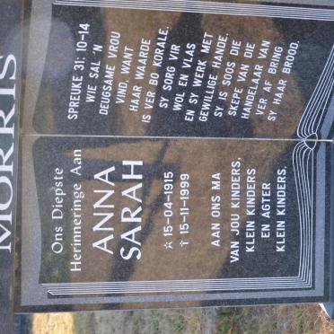MORRIS Anna Sarah 1915-1999