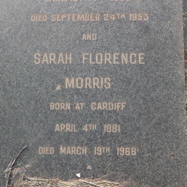 MORRIS Sarah Florence 1881-1968