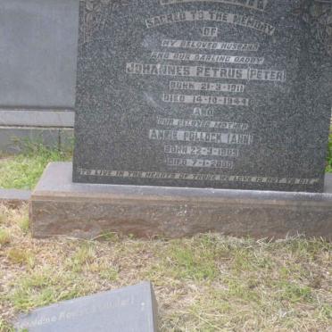 MULLER Johannes Petrus 1911-1944 &amp; Annie POLLOCK 1909-2000:: ROWS?? Geraldine nee MULLER -200?