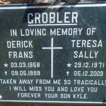 GROBLER Derick Frans 1958-1999 &amp; Teresa Sally 1971-2003
