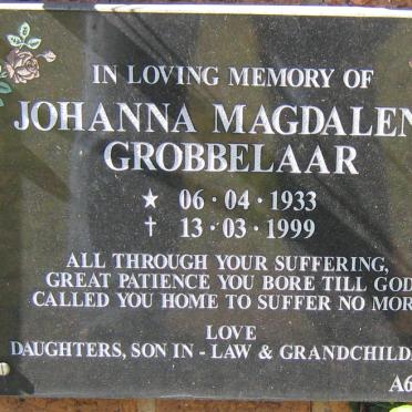 GROBBELAAR Johanna Magdalena 1933-1999