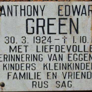 GREEN Anthony Edward 1924-1990