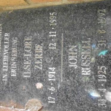 ZERBE Ilse-Lore 1914-1995 :: RUSSELL John 1925-1992