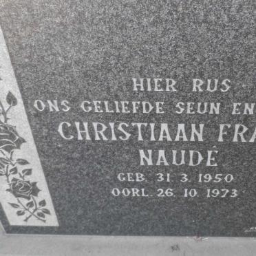 NAUDÉ Christiaan Frans 1950-1973