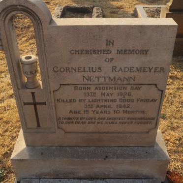 NETTMANN Cornelius Rademeyer 1926-1942
