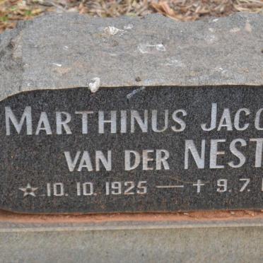NEST Marthinus Jacobus, van der 1925-1983