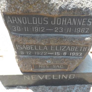 NEVELING Arnoldus Johannes 1912-1967 &amp; Isabella Elizabeth 1922-1993