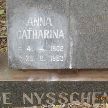 NYSSCHEN Anna Catharina, de 1902-1983