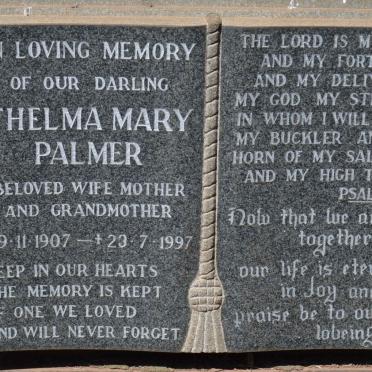 PALMER Thelma Mary 1907-1997