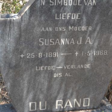 RAND Susanna J.A., du 1891-1968