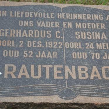 RAUTENBACH Gerhardus C. -1922 &amp; Susina J. -1945