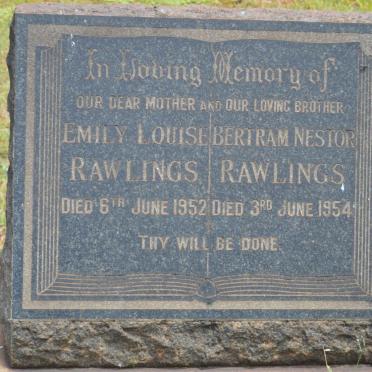 RAWLINGS Emily Louise -1952 :: RAWLINGS Bertram Nestor -1954