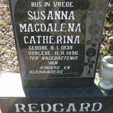 REDGARD Susanna Magdalena Catherina 1938-1996