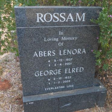 ROSSAM George Elred 1933-2003 &amp; Abers Lenora 1937-2001