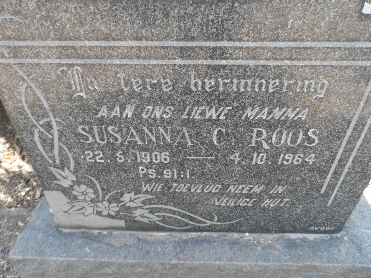 ROOS Susanna C. 1906-1964