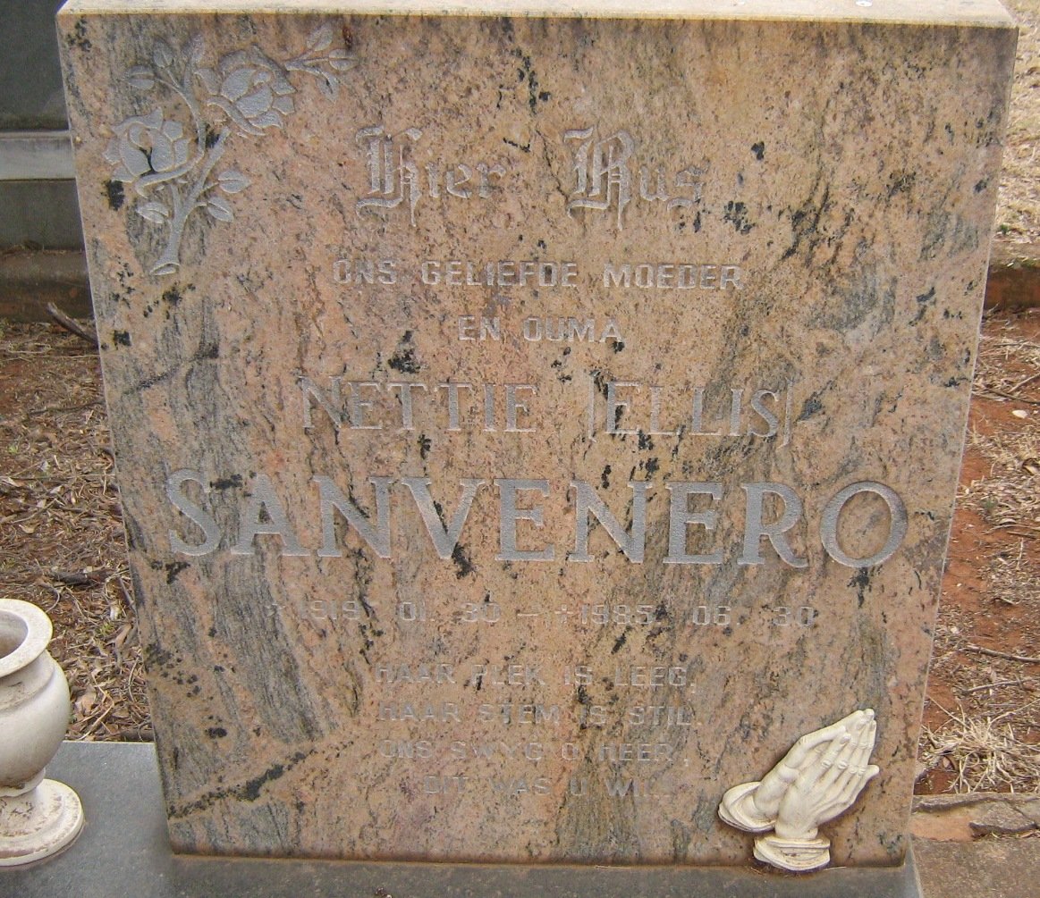 SANVENERO Nettie nee ELLIS 1919-1985