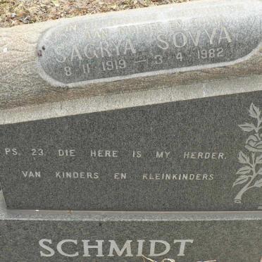 SCHMIDT Sagrya Sovya 1919-1982