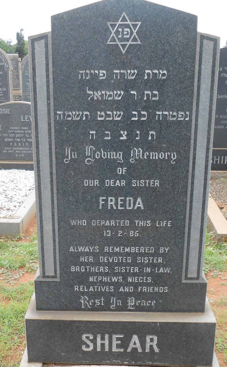 SHEAR Freda -1985