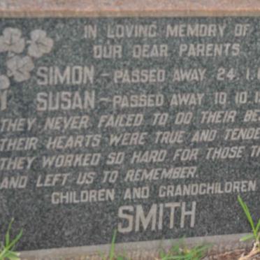 SMITH Simon -1923 &amp; Susan -1958