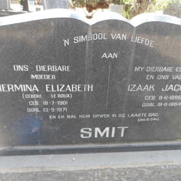 SMIT Izaak Jacobus 1896-1964 &amp; Hermina Elizabeth LE ROUX 1901-1971
