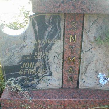 SNYMAN Johan George 1947-1996