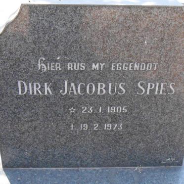 SPIES Dirk Jacobus 1905-1973
