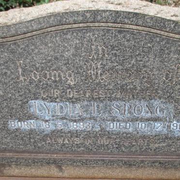 SPONG Lydia L. 1893-1962