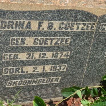 TOIT Gabriel F., du 1885-1977 &amp; COETZEE Hendrina F.B. COETZEE 1874-1937