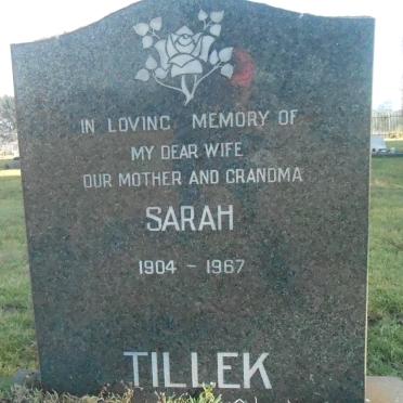 TILLEK Sarah 1904-1967