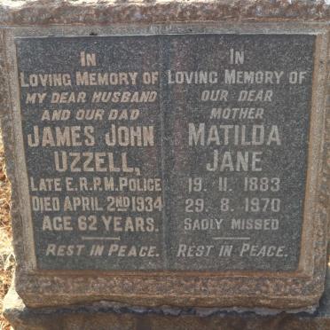 UZZELL James John -1934 &amp; Matilda Jane 1883-1970