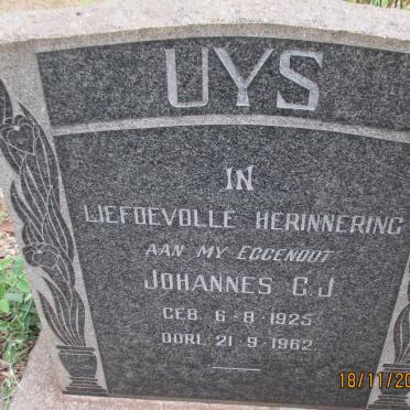 UYS Johannes G.J. 1925-1962