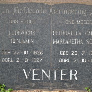 VENTER Petronella Catharina Margaretha Schults 1900-1927 :: VENTER Lodewicus Benjamin 1925-1927