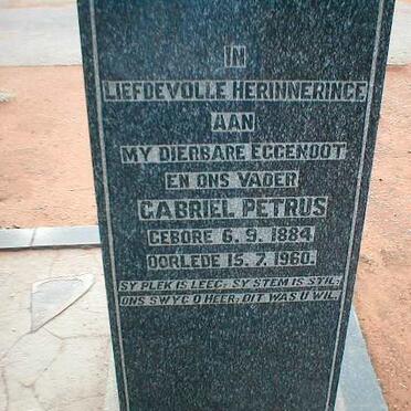 VENTER Gabriel Petrus 1884-1960