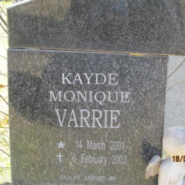 VARRIE Kayde Monique 2001-2003