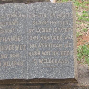 WET Stephanus Johannes, de 1898-1949